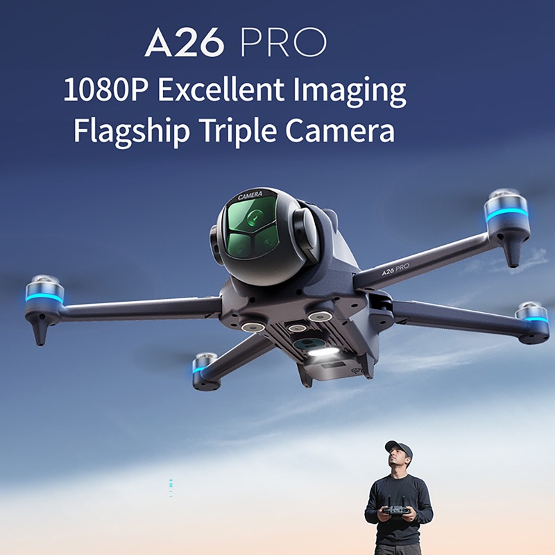 A26 Pro GPS搭載ドローン。4.5インチ大型スクリー - Drone Gimbal 2 Axis のレビューと価格