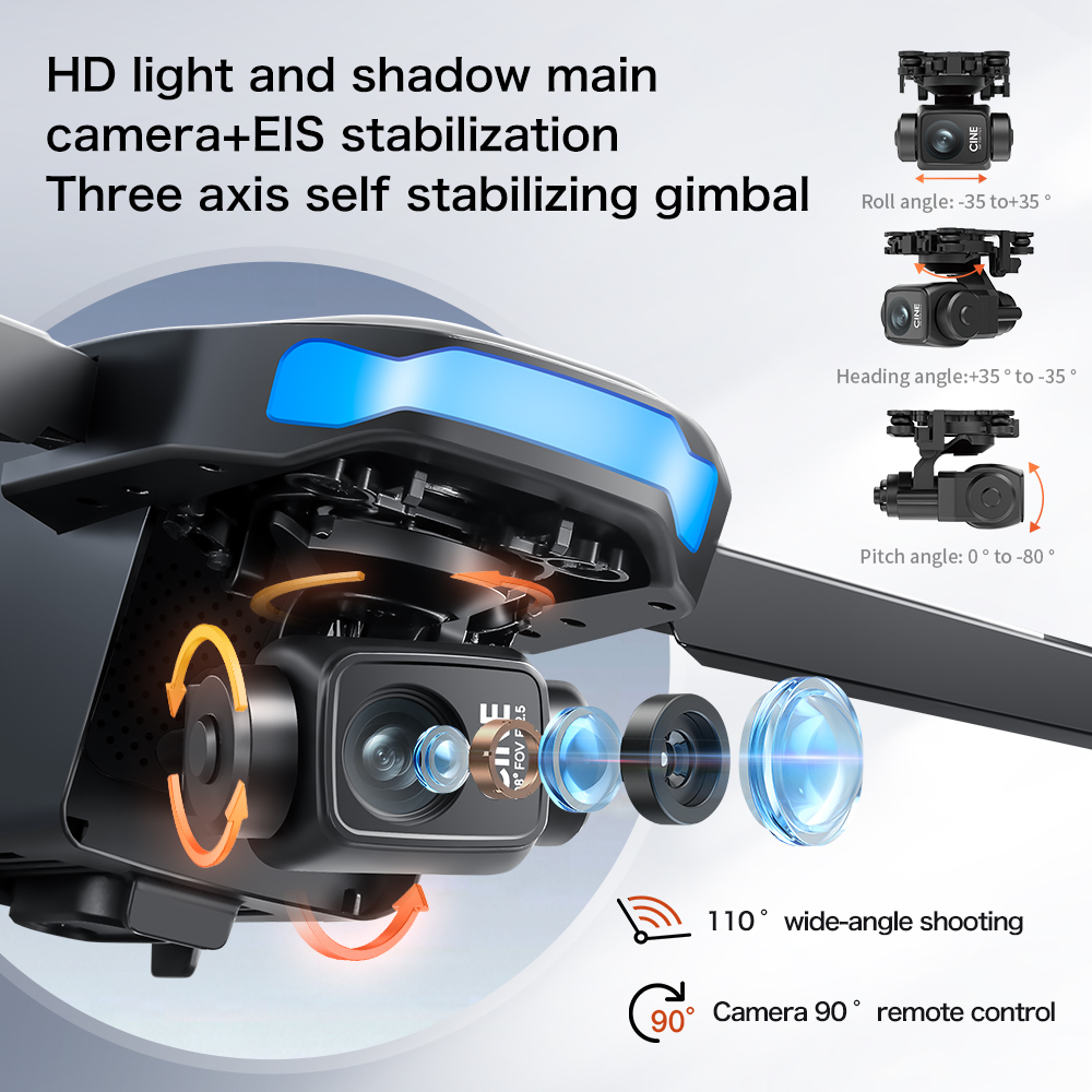S-X1 MAX GPS搭載ドローン。3軸ジンバル、5000 - Drone Gimbal 3 Axis のレビューと価格