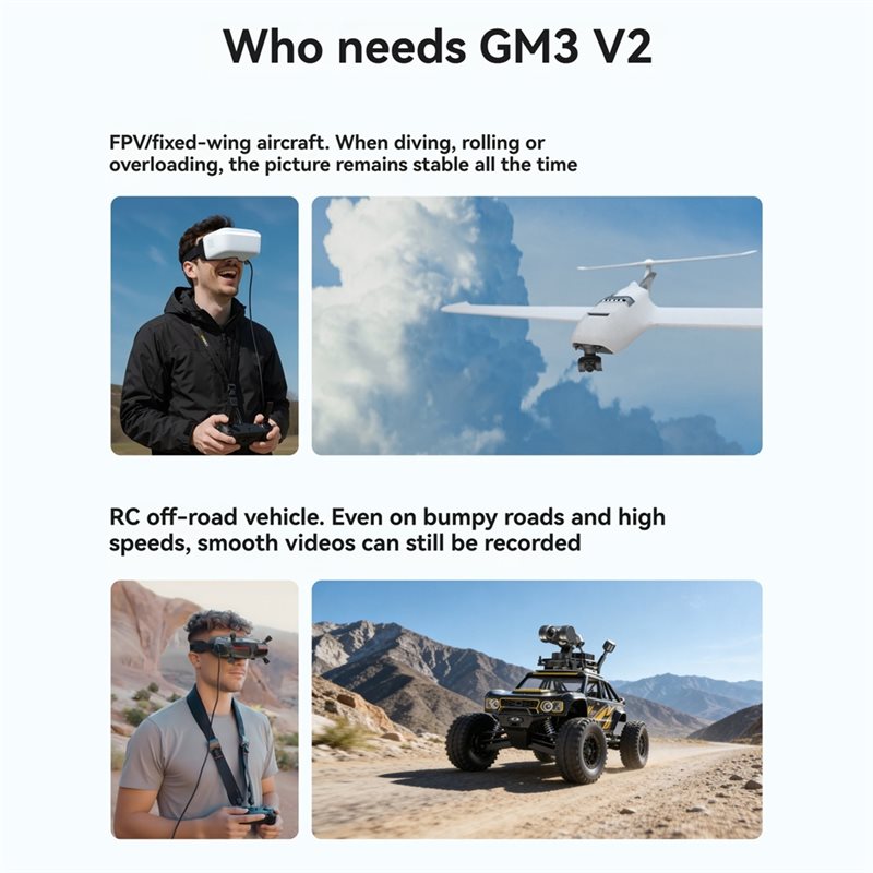 【新製品！A25P】GM3 V2 FPVジンバル 3軸ヘッド - Drone Gimbal 3 Axis のレビューと価格