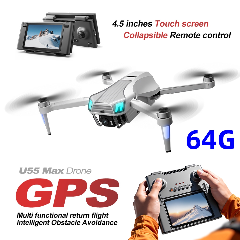 NCZOBOE U55 オプティカルフローGPSドローン 4 - Drone Gimbal 2 Axis のレビューと価格